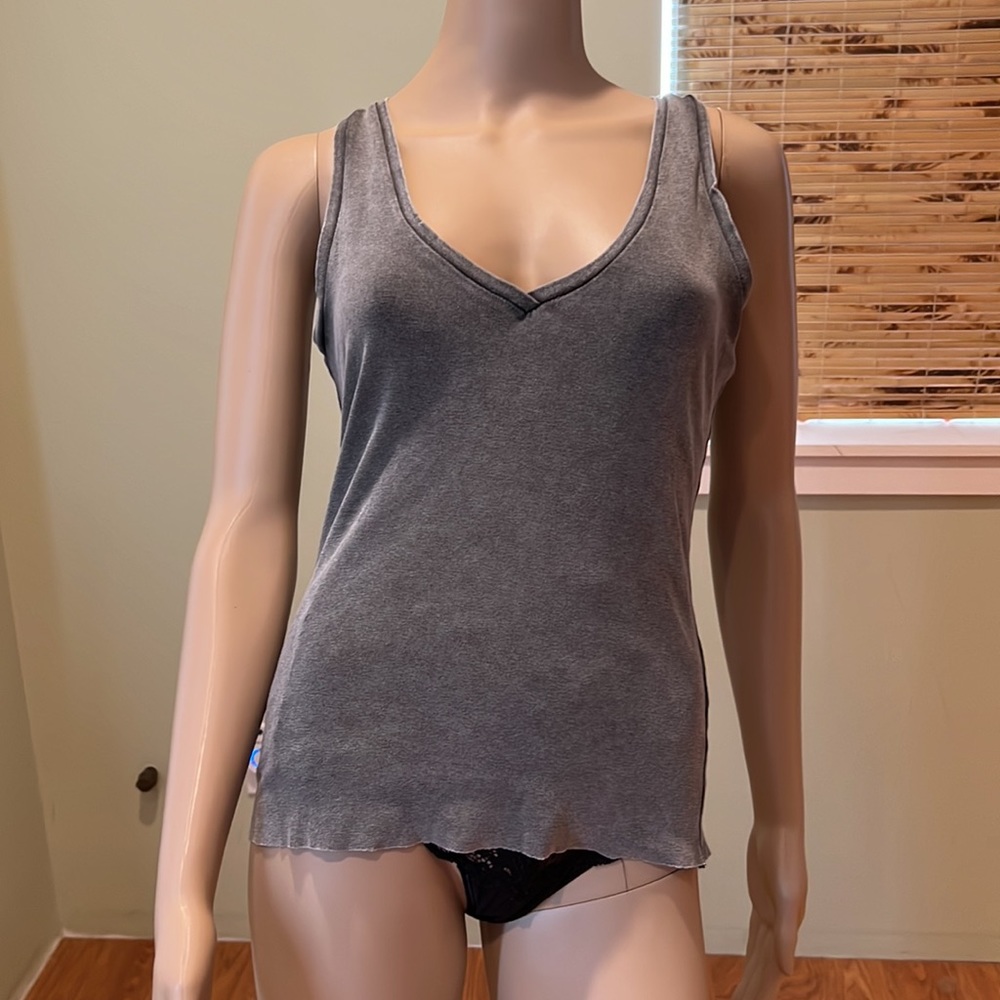 Plush Vintage Embellished Back Tank Top With Cross Size M